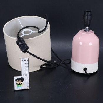 Stolová lampa Pauleen keramická béžová biela