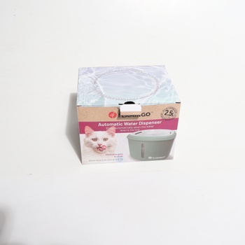 Fontána pro kočky - Flamingo Finto zelená - 2,5 l - plastová - super tiché čerpadlo s automatickým