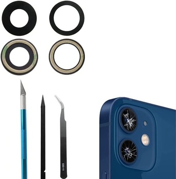 Náhradná sklenená šošovka pre zadnú kameru pre iPhone 12 a iPhone 12 Mini, s predinštalovaným