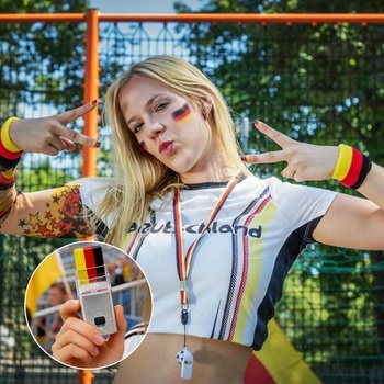 16dílná sada dekorací s motivem mistrovství světa ve fotbale 2026 s motivem Německa, barva na