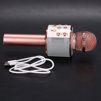 Mikrofon pro děti, Bluetooth karaoke mikrofon dárky pro děti hračky dívky, přenosný dětský mikrofon