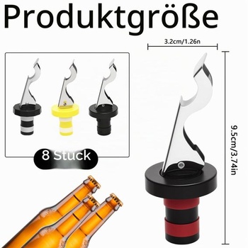 Sada 8 zátek na pivní lahve s páčkou, univerzální zátka na vinné lahve pro sbírky vín, šampaňské,