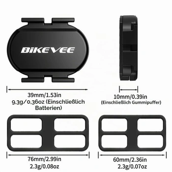 Snímač kadence 2 v 1 Bluetooth 5.4 ANT+ | Snímač rychlosti (1 kus)