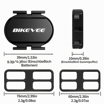 Snímač kadencie 2 v 1 Bluetooth 5.4 ANT+ | Snímač rýchlosti (1 kus)