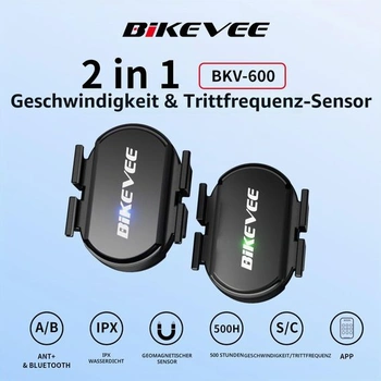 Snímač kadence 2 v 1 Bluetooth 5.4 ANT+ | Snímač rychlosti (1 kus)