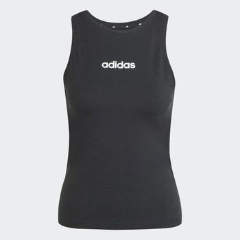Dámske bavlnené tielko adidas Essentials Linear Slim L, čierne / biele