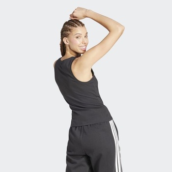 Dámske bavlnené tielko adidas Essentials Linear Slim L, čierne / biele