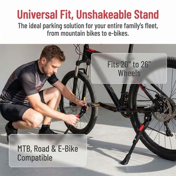 Univerzálny stojan na bicykel - výškovo nastaviteľný stredový stojan pre detské bicykle, horské bicykle a