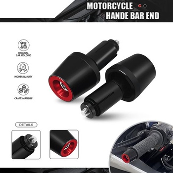 MFGZD 16-22mm univerzálne červené CNC rukoväte riadidiel motocykla a koncovky riadidiel červené 16-22mm