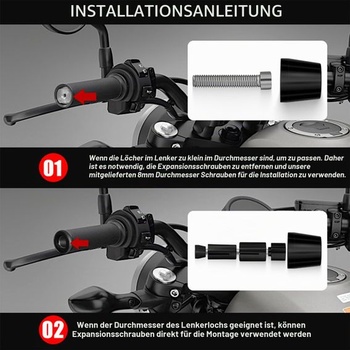 MFGZD 16-22mm univerzálne červené CNC rukoväte riadidiel motocykla a koncovky riadidiel červené 16-22mm