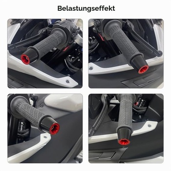 MFGZD 16-22mm univerzálne červené CNC rukoväte riadidiel motocykla a koncovky riadidiel červené 16-22mm