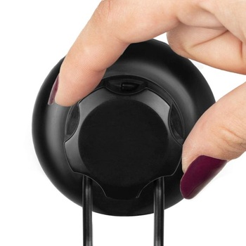 Držák na fén BESTLOCK Compactor v černé barvě, odolný proti korozi a vodě, snadná instalace bez