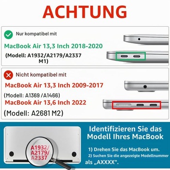Púzdro pre MacBook Air 13,3 palce 2021-2018 A2337(M1)/A2179/A1932, ružové