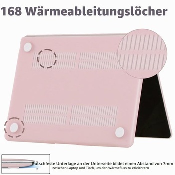 Púzdro pre MacBook Air 13,3 palce 2021-2018 A2337(M1)/A2179/A1932, ružové