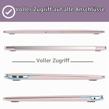 Pouzdro pro MacBook Air 13,3 palce 2021-2018 A2337(M1)/A2179/A1932, růžové