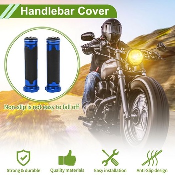 Univerzálne rukoväte riadidiel motocykla, protišmykové, modré, 1 pár