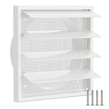 Hon&Guan 150mm uzamykateľná vetracia mriežka 175mm x 175mm s pohyblivými lamelami a sieťkou proti