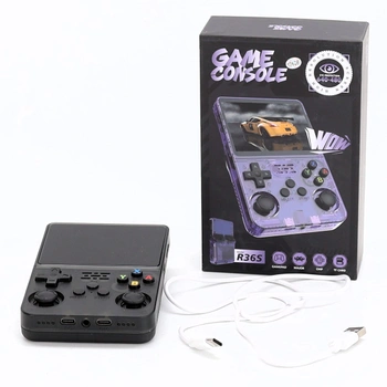 R36S Retro kapesní herní konzole, retro konzole s 3,5palcovou IPS obrazovkou, 128 GB, více než 40