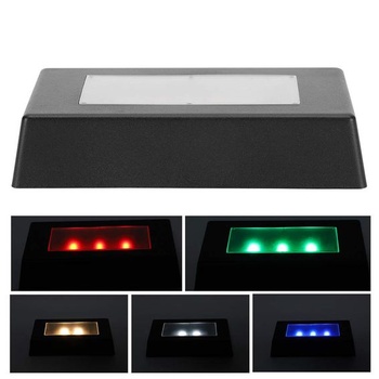 LED světelný podstavec Tbest se sedmi režimy změny barvy a USB provozem pro křišťálové sošky,