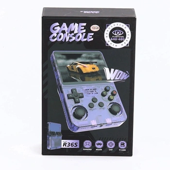 R36S Retro kapesní herní konzole, retro konzole s 3,5palcovou IPS obrazovkou, 128 GB, více než 40