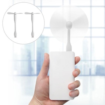 Cerioll 2dielny mini USB ventilátor, ventilátor s flexibilným krkom, USB ventilátor na telefón, mini