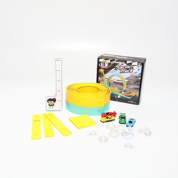 Snookids flexibilný autodrom pre deti 3, 4, 5, 6 rokov, autodrom 4,6 m so 4 autíčkami, závodné auto