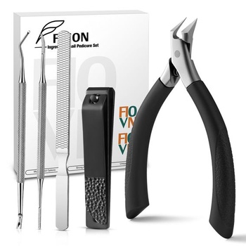 FVION 5dielna sada na pedikúru, profesionálne klieštiky na nechty na nohách, podiatrické nástroje,