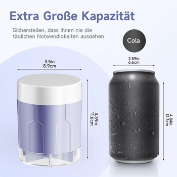 Krabička na lieky COLORWING s veľkými priehradkami na 7 dní, okrúhla veľká krabička na lieky na mesiac,