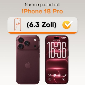 Ochranné tvrdené sklo TOCOL pre iPhone 18 Pro, jednoduchá inštalácia, čierne.