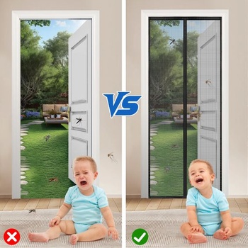 Magnetická sieť proti hmyzu na balkónové dvere, odolnejšia sieť proti hmyzu na dvere 65x230cm, čisto