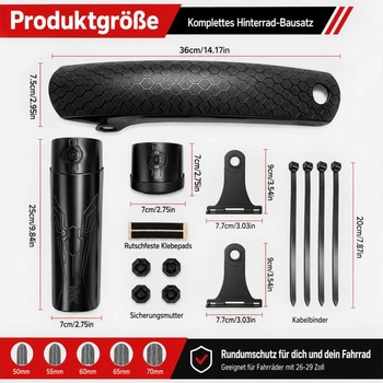 Sada blatníků na kolo [24-29 palců], blatník na kolo pro horská kola, silniční kola, gravel kola,