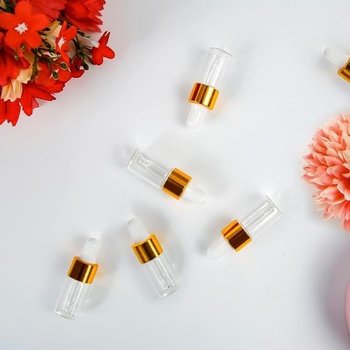 Pipetovacie fľaštičky, 30 kusov, mini pipetovacie fľaštičky, 3 ml, malé sklenené fľaštičky, priehľadné