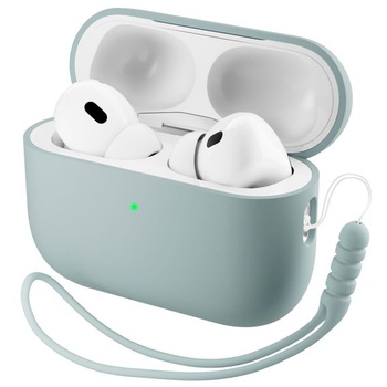 Silikónové puzdro ORNARTO pre AirPods Pro 3 so šnúrkou – agávovo zelené
