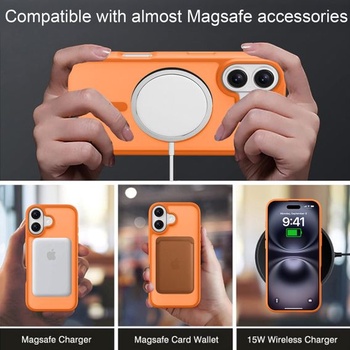 Matný kryt X-level pre iPhone 17, pre MagSafe, kozmicky oranžový