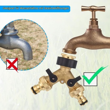 Zocipro 2cestný rozdeľovač vody 3/4 palca, 2cestný rozdeľovač vody s 2 spojkami záhradnej hadice a