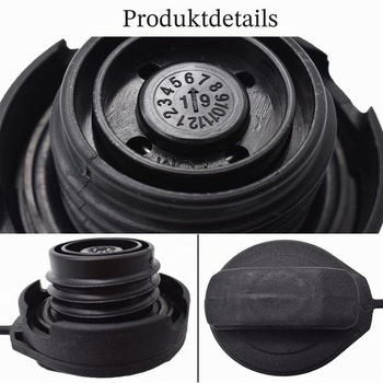 Viečko palivovej nádrže s poistným pásikom, náhrada pre VW Polo 9N, Golf 4/5/6, Passat, Audi A4, A6,