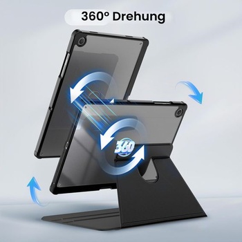 Otočné pouzdro EasyAcc pro Samsung Galaxy Tab A9 Plus / A9+ 11 palců 2023 černé
