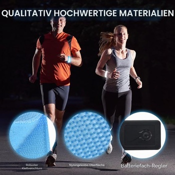Dobíjací reflexný pás Colexy, svietiace bežecké odrazky, LED náramok, USB reflexné pásky pre nočné