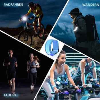 Dobíjecí reflexní pás Colexy, svítící běžecké odrazky, LED náramek, USB reflexní pásky pro noční