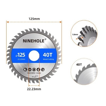 3 x 125mm pílové kotúče pre uhlové brúsky, kotúče do kotúčových píl na drevo, preglejku,