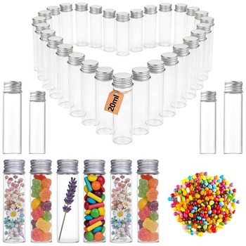 40 zkumavek se šroubovacími uzávěry, 20ml průhledné…