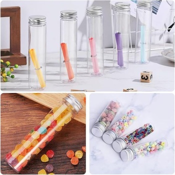 40 zkumavek se šroubovacími uzávěry, 20ml průhledné skleněné zkumavky, 22×80mm zkumavky s víčky,
