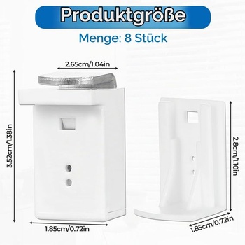 8dielna sada upínacích konzol pre plisované žalúzie, náhradné diely pre upínacie plisované žalúzie,