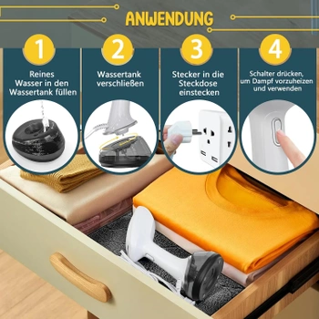 Cestovní napařovač Rolipo 1700 W – bílý