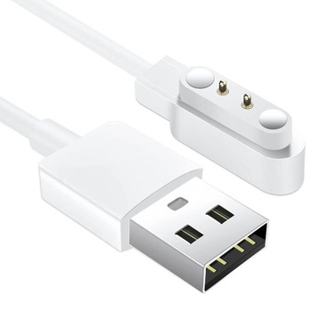 Magnetická nabíjačka AXFEE kompatibilná s náramkom Xiaomi, USB kábel č. 1 biely 4mm