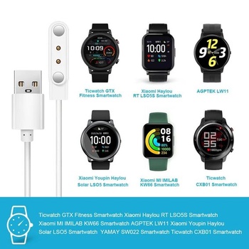 Magnetická nabíjačka AXFEE kompatibilná s náramkom Xiaomi, USB kábel č. 1 biely 4mm