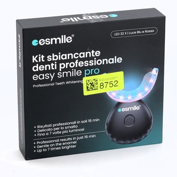 ESMILE - Profesionálna sada na bielenie zubov s LED lampou - Odstraňuje škvrny za 16 minút - Bezpečné