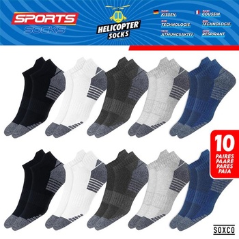 SOXCO 10 párov športových ponožiek do tenisiek, pánske 43-46, dámske 35-38, 39-42, krátke ponožky