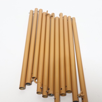 Stojan na svadobný oblúk QWORK®, zlatý kovový oblúk 2,2 x 1,2 m, pre svadby a slávnostné