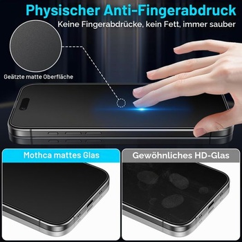 Ochranné sklo Mothca Matte pre iPhone Air, balenie 2 ks + rýchlofix 6,5 palca - iPhone 17 Air